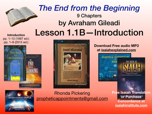 Isaiah Class 1 (1.1B) Isaiah Class Introduction (1 Hr 17 Min ...