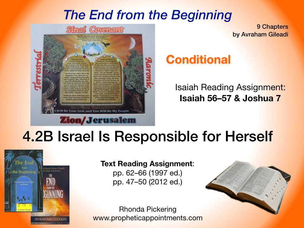 Isaiah Class 12 (4.2B) Israel Is Responsible for Herself (1 hr. 45 min.)
