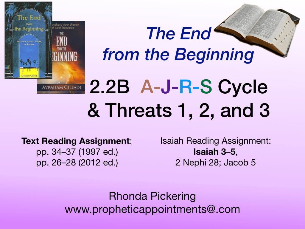 Isaiah Class 5 (2.2B) A-J-R-S & Threats 1-2-3 + Jacob 5 (1 hr 19 min + 21 min.)